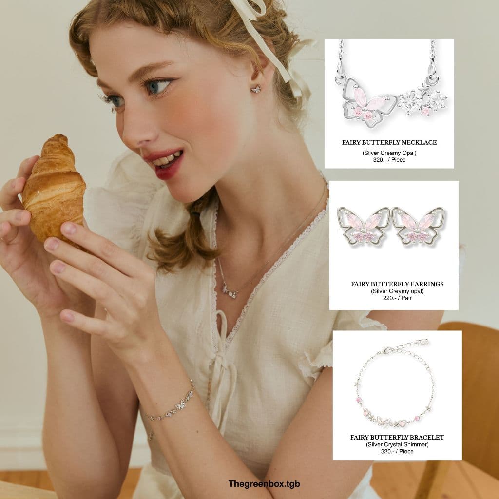 ต่างหู Fairy Butterfly Earrings ต่างหูผีเสื้อ - The Green Box รูปที่ 4
