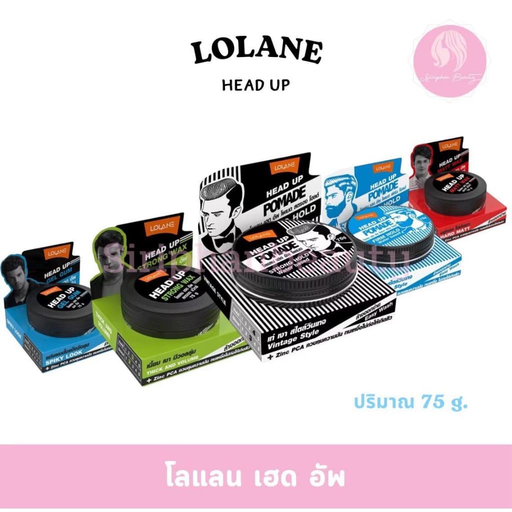 โลแลน Head Up Wax / Head Up Pomade 75 กรัม รูปที่ 2