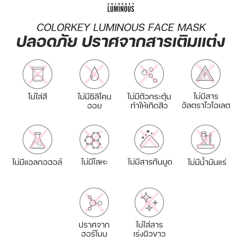 COLORKEY LUMINOUS FACIAL MASK B5 มาส์กหน้า บำรุงผิว ฟื้นฟูผิว เติมความชุ่มชื้น คัลเลอร์คีย์ ลูมินัส รูปที่ 5