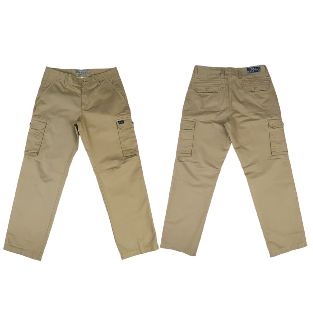 Cargo TEXTURECottonrayer Basic| กางเกงคาร์โก้ขายาว ทรงปกติ ผ้าเงาเคลือบเทคนิคพิเศษ รุ่น 5027 รูปที่ 6