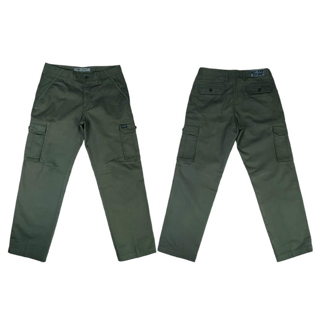 Cargo TEXTURECottonrayer Basic| กางเกงคาร์โก้ขายาว ทรงปกติ ผ้าเงาเคลือบเทคนิคพิเศษ รุ่น 5027 รูปที่ 5