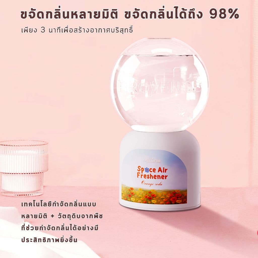 อโรมาเธอราพี น้ำหอมห้อง 350ml ฟอกอากาศ กลิ่นหอมติดทนนาน ตัวกระจายแสง 360° หัวกลับด้าน ดับกลิ่นห้องน้ำ รูปที่ 3