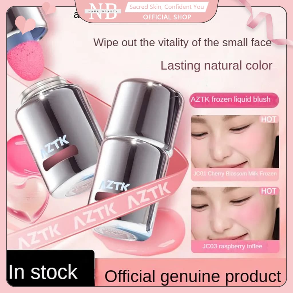 AZTK Blush Highlight Repair Three-in-One Shrink Expansion Color Nude Feel Natural Liquid Blush M1C6 รูปที่ 1