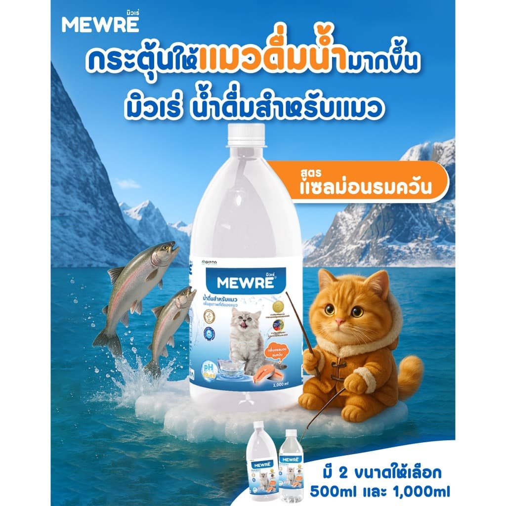 Pawblic น้ำดื่มสำหรับแมว น้ำดื่มแมวมิวเร่ เซ็ตสุดคุ้ม 6 ขวด สูตรธรรมชาติ ป้องกันนิ่วในไต มีตัวเลือกมากมายให้เลือก รูปที่ 5
