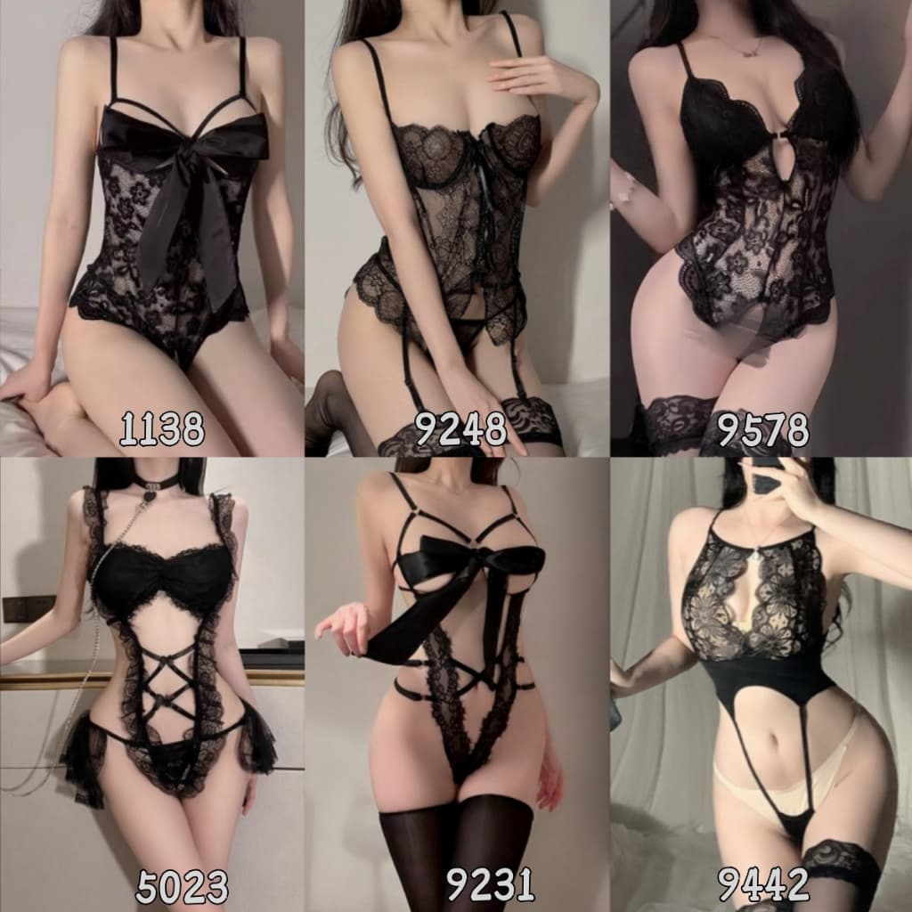 Sexy secretsชุดบอดี้สูทเซ็กซี่ ชุดนอนผ้าตาข่ายเซ็กซี่ ชุดชั้นในแบบ 2 ชิ้น หลากหลายสไตล์ การจัดส่งรวดเร็ว รูปที่ 3