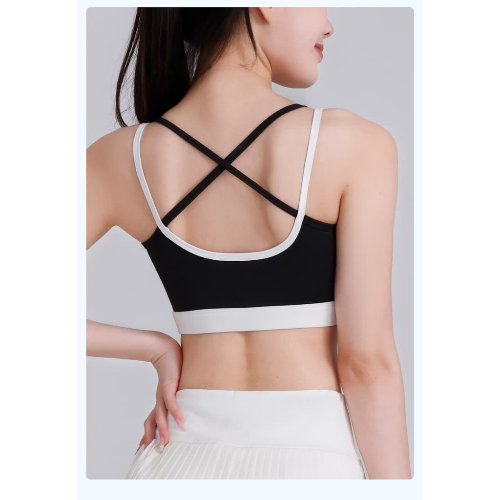 ArayaLady SportBra เสื้อบราโยคะ สปอร์ตบราออกกำลังกาย สายเดี่ยวไขว้หลัง ทรงใหม่สวยใส่สบาย รุ่น AB-JYMN190 รูปที่ 4