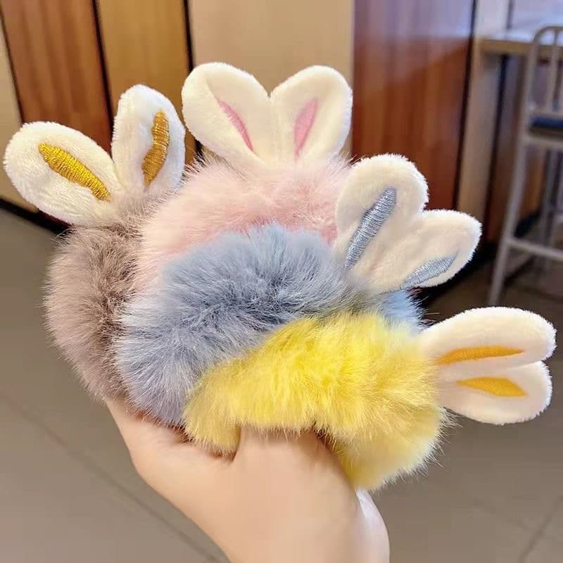 หูกระต่าย เครื่องประดับผม แหวนรัดผมตุ๊กตา เชือกรัดหัวแบบยืดหยุ่นสูง เชือกรัดผมเด็กผู้หญิงสุดน่ารัก รูปที่ 3