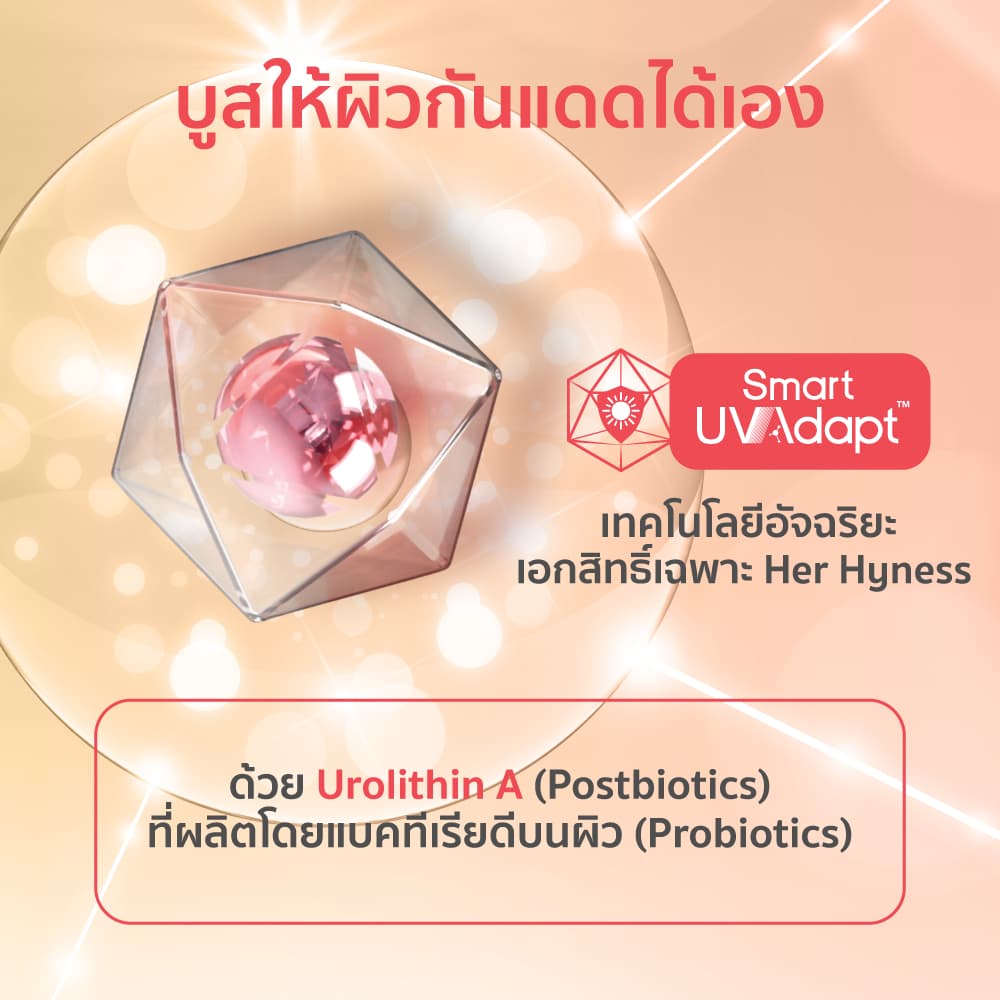 HER HYNESS UV ADAPT SUNSCREEN 50ML กันแดดอัจฉริยะ กันเหงื่อ เนื้อน้ำ สบายผิว 50 มล. รูปที่ 3