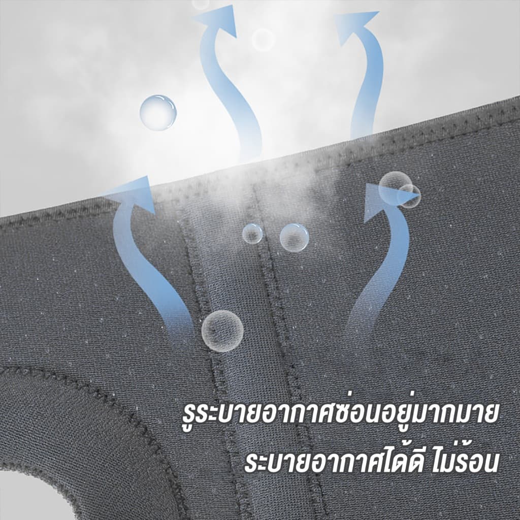 สนับเข่า ระบายอากาศ สนับเข่าซิลิโคน อุปกรณ์ฟุตบอลไทย ลดอาการปวดเข่า อากาศดี ป้องกันอาการปวด รูปที่ 9