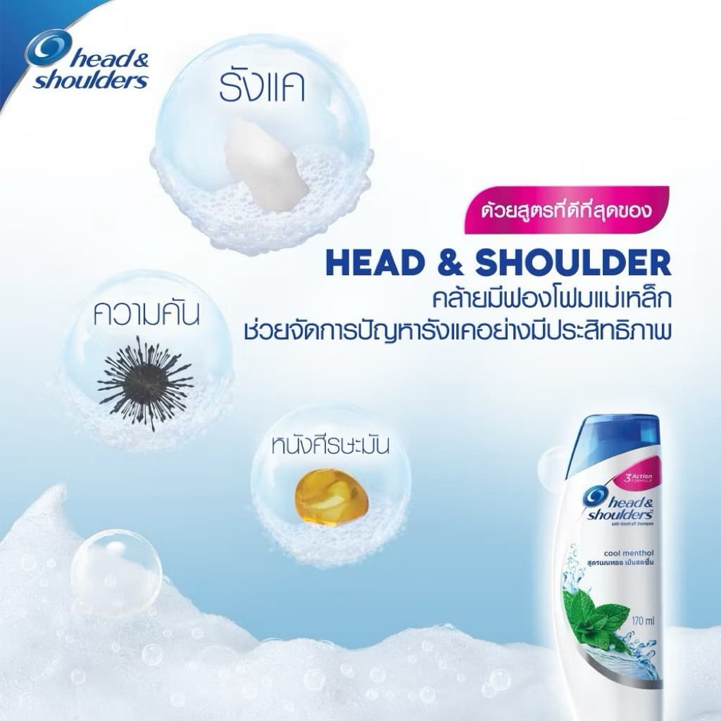 Head & Shoulders แชมพู+แชมพู เฮดแอนด์โชว์เดอร์ ขวดปั้ม370มล. 1+1 แพคคู่สุดคุ้ม รูปที่ 8