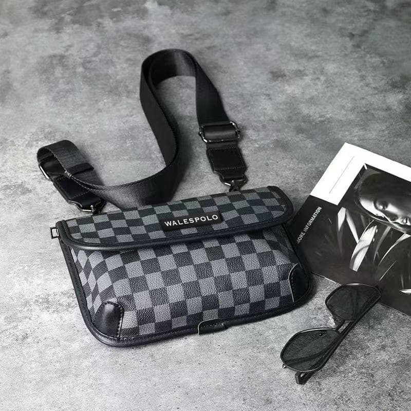 กระเป๋าสะพายข้าง Fashion bag สไตล์สปอร์ต หนังPU ของขวัญวาเลนไทน์ผู้ชาย รูปที่ 2