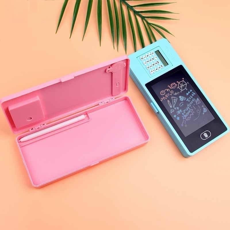 กล่องดินสอ กระเป๋าดินสอ หน้าจอLCD เขียนแล้วลบได้ มีหลายสีให้เลือก และ รุ่นมีเครื่องคิดเลข จากไทย PC044 รูปที่ 9