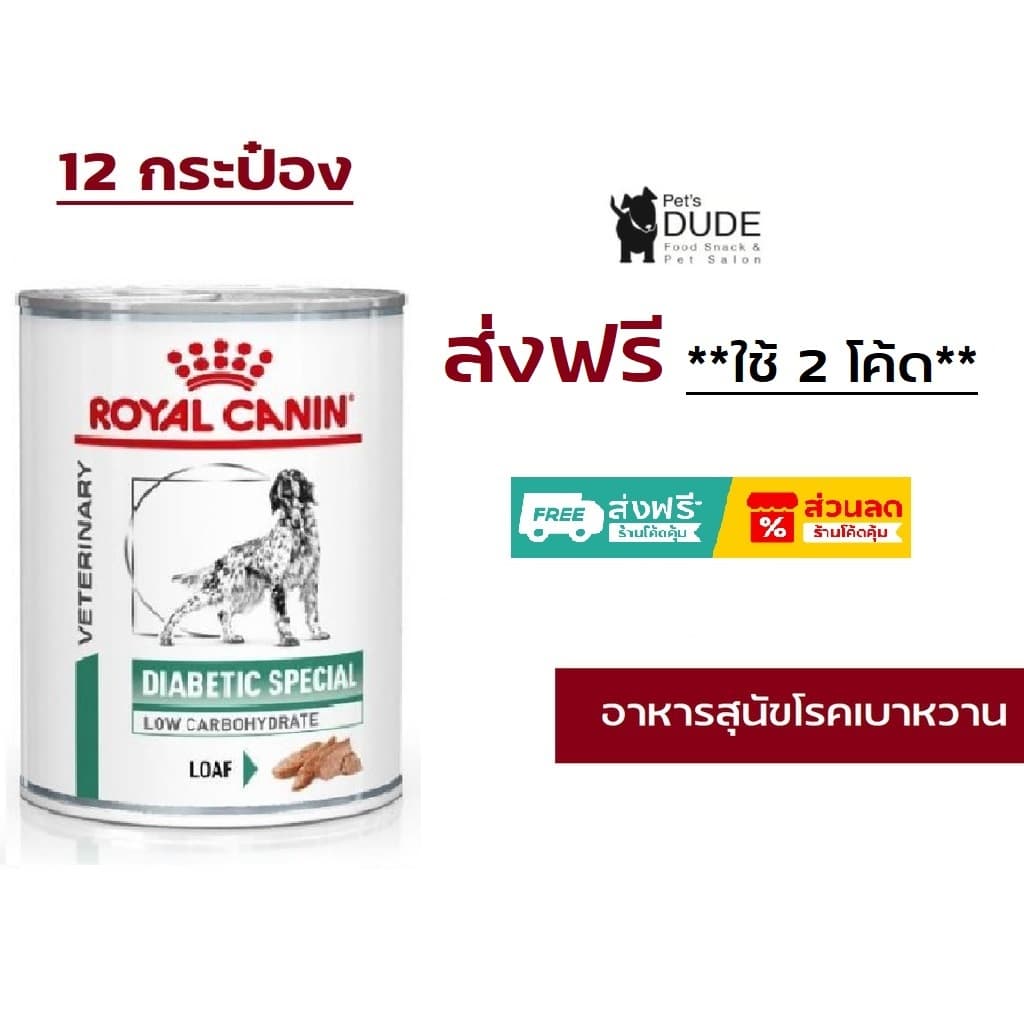 Royal Canin Diabetic สุนัข โรคเบาหวาน กระป๋อง 410gX12กระป๋อง รูปที่ 1