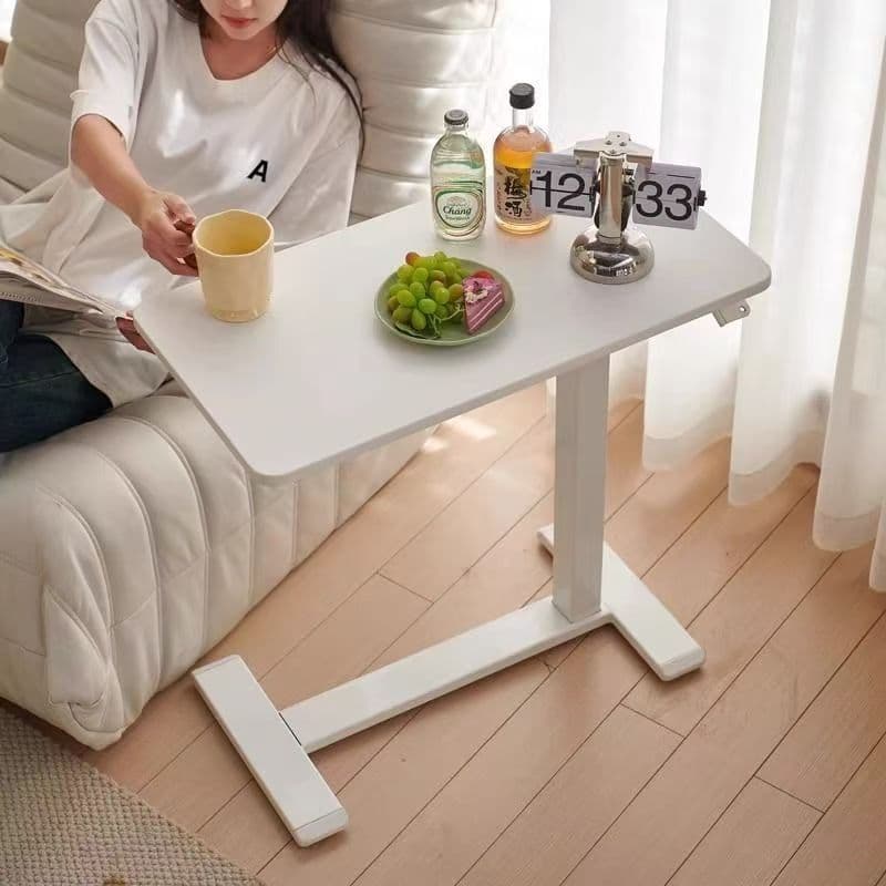 Esshelf 80*40cmโต๊ะข้างเตียง โต๊ะคอมข้างเตียง มันขยับได้มีล้อ โต๊ะทำงาน bedside table รูปที่ 4
