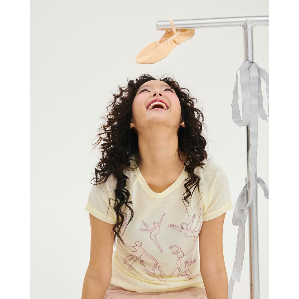 BEN&JEN - Ballet on Butter Fitted Baby Tee รูปที่ 4