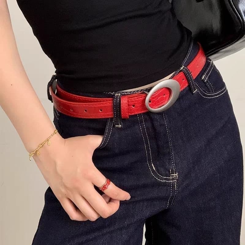 CODเข็มขัดผู้หญิง ฤดูร้อน สีดำ เรียบง่าย หัวเข็มขัด เข็มขัด ผู้หญิง ลำลอง นักเรียน อเนกประสงค์ ทันสมัย.hunktyu รูปที่ 3