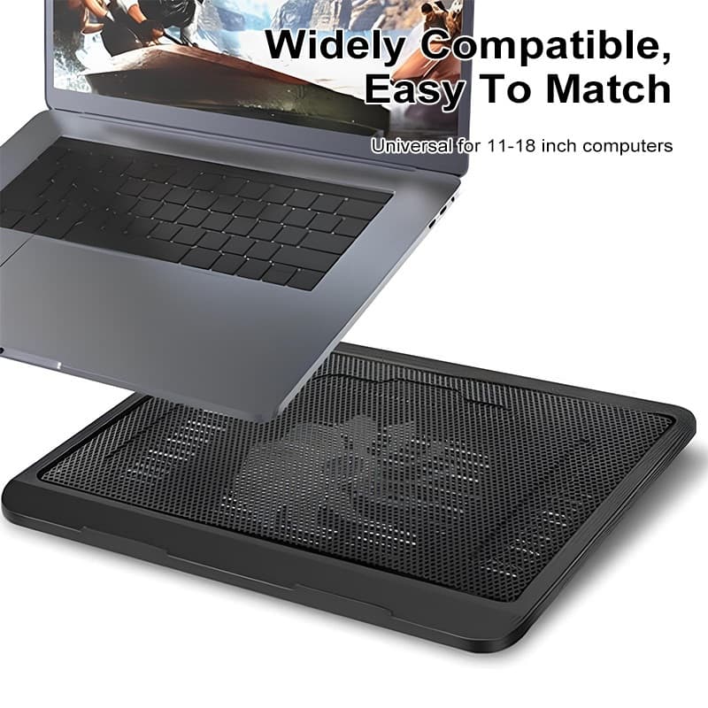 พัดลมระบายความร้อนโน๊ตบุ๊ค แท่นวางโน้ตบุ้ค Notebook Cooling Pads เสียงเงียบ พัดลมNotebook รูปที่ 2