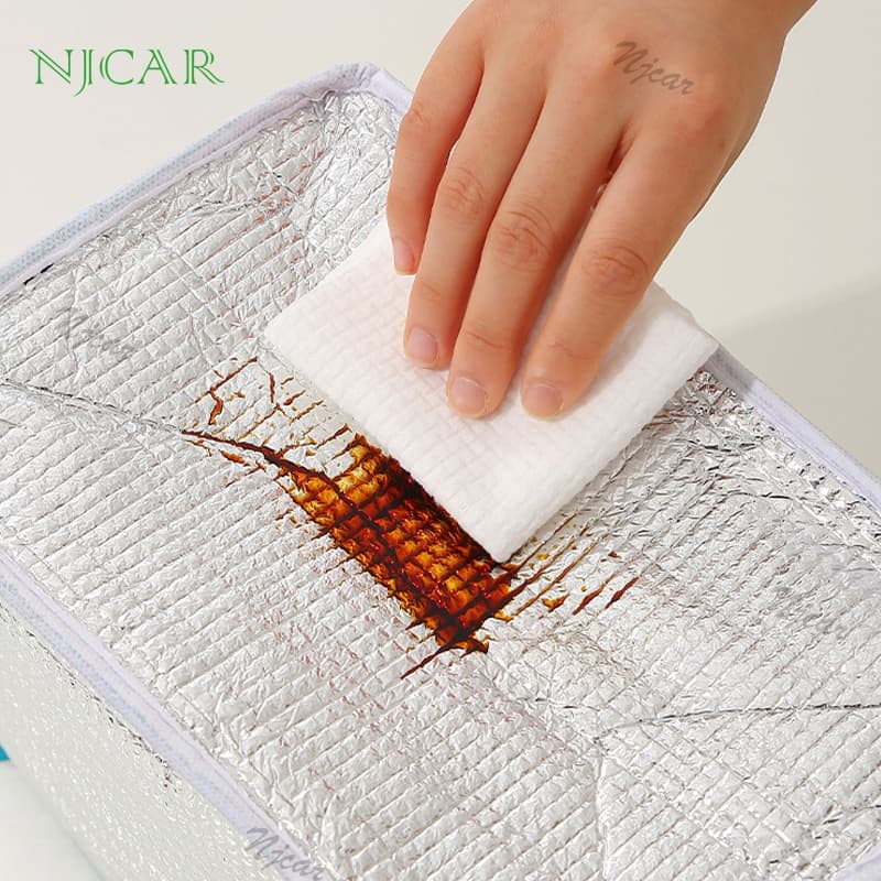 NJCAR1 BAG กระเป๋าเก็บอุณหภูมิ ใส่อาหารกลางวัน กล่องข้าว เก็บอาหาร กันน้ำPU ถุงใส่อาหาร มีหูหิ้ว รูปที่ 7