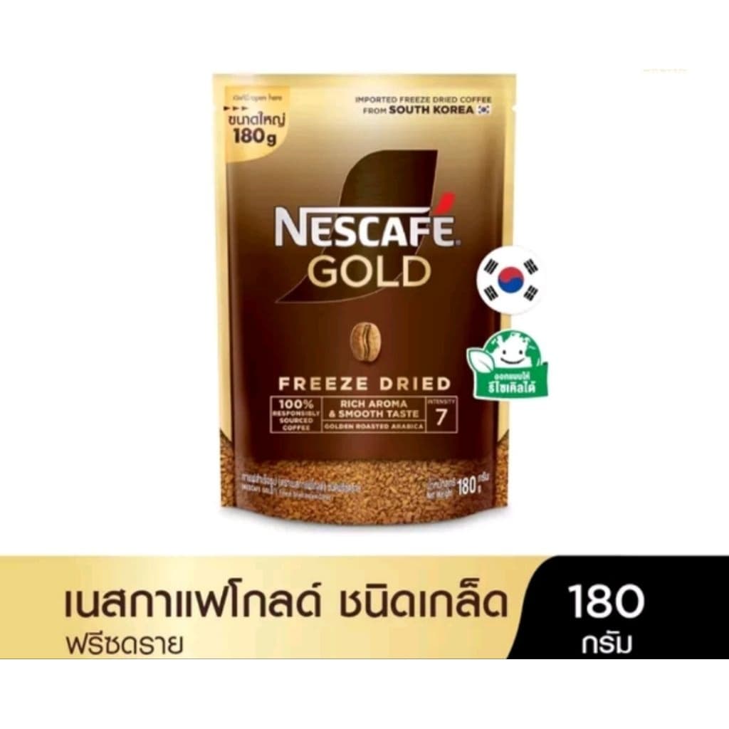 ใหม่!!! หมดอายุปี 2027 Nescafe กาแฟ ฟรีซดราย Gold ซอง 180g. เนสกาแฟ โกลด์ รูปที่ 2