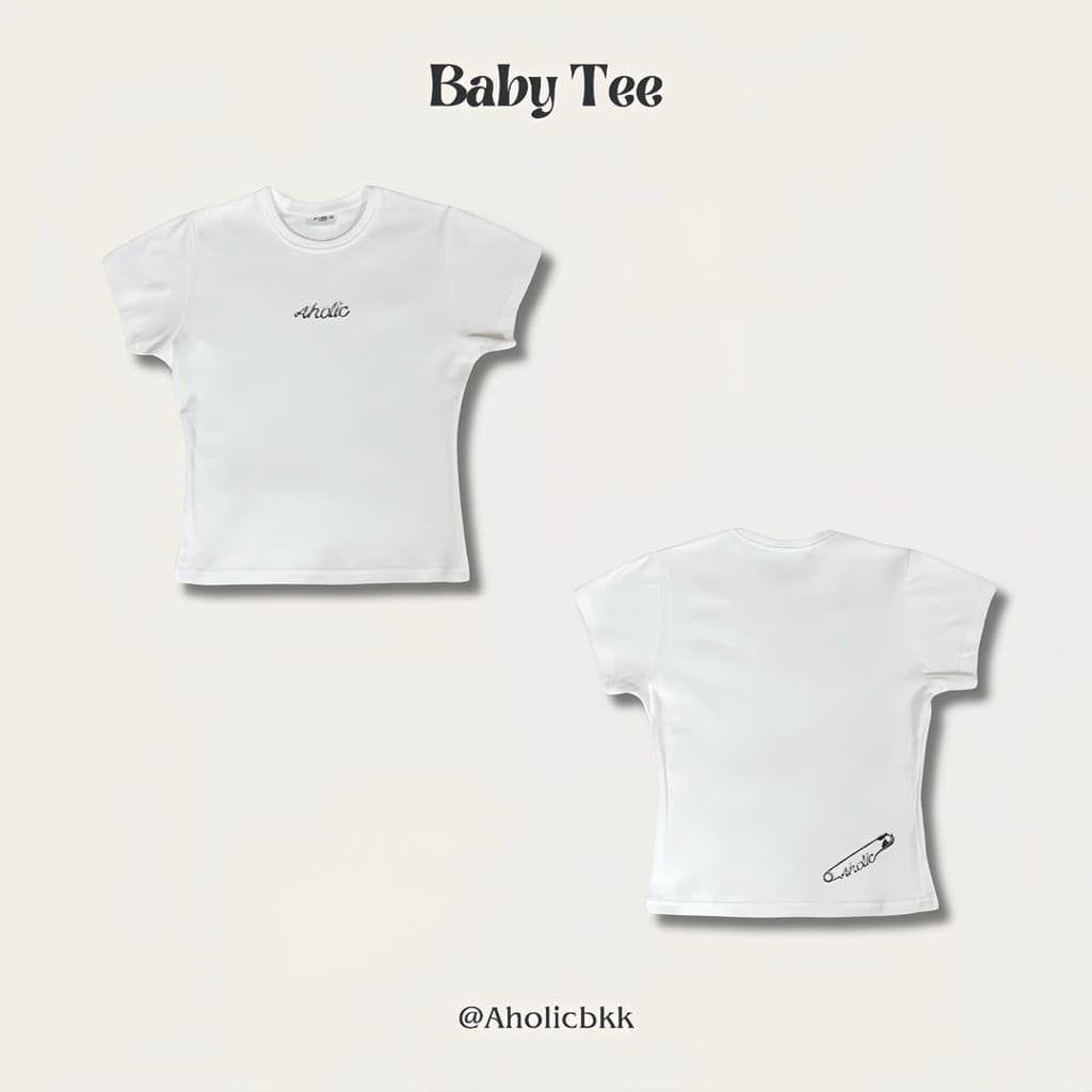 AHOLICBKK | เสื้อทรง BABY TEE TAGGED for Style รูปที่ 1
