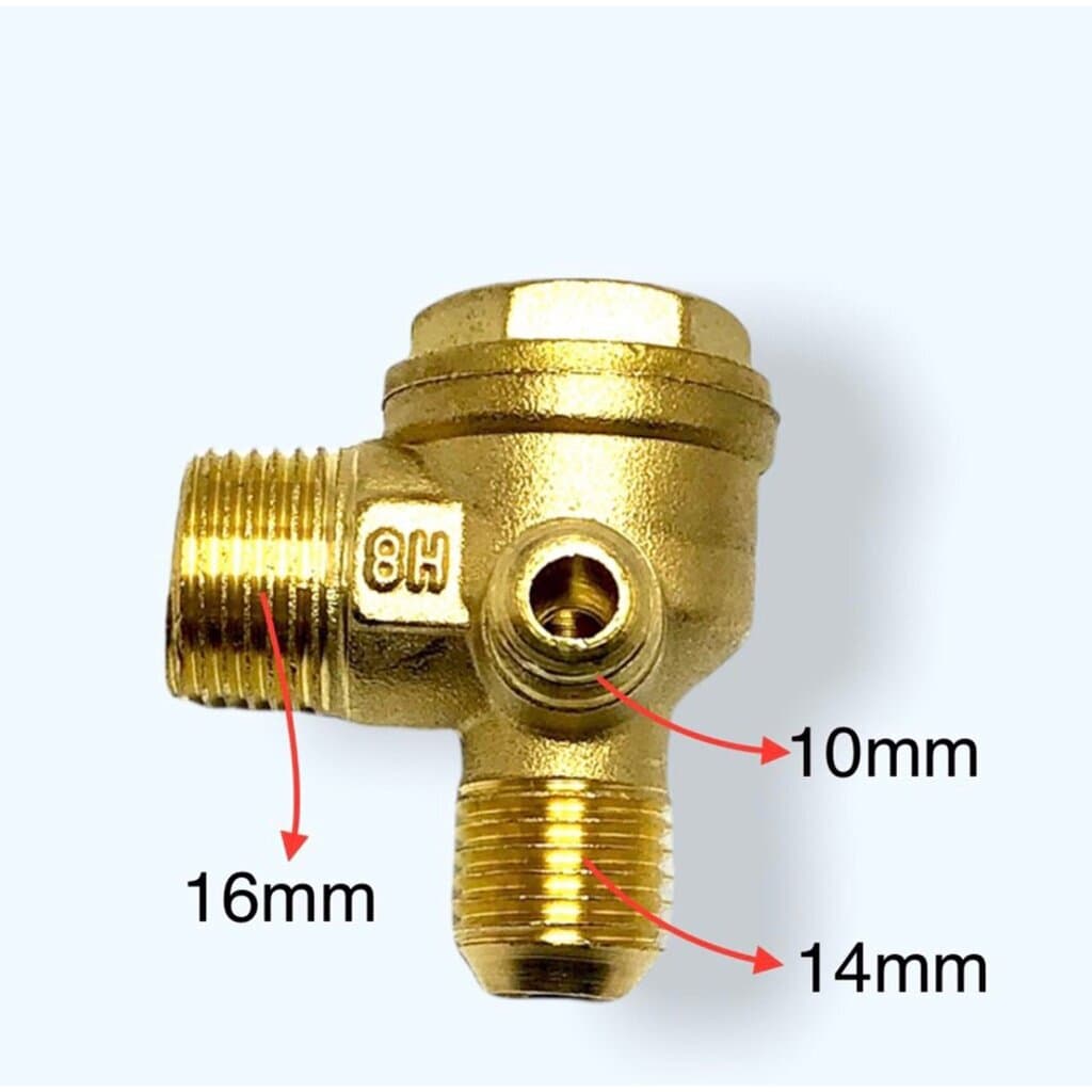 เช็ควาล์ว ปั้มลม อะไหล่ปั้มลม ออยฟรี ปั้มลมเงียบ 16x14x10mm โลหะผสมสังกะสี/ทองเหลือง รูปที่ 4