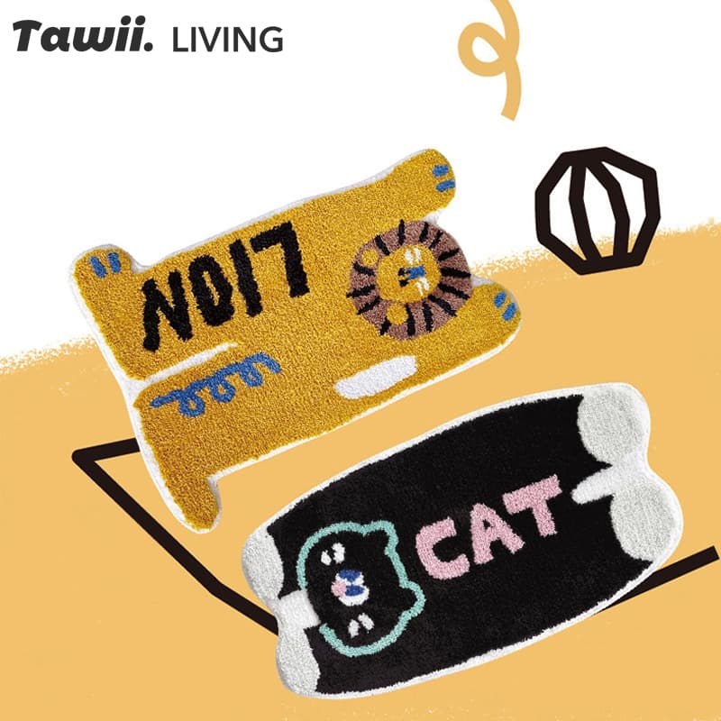 Tawii. พรม พรมปูพื้น พรมเช็ดเท้า พรมนุ่ม ลายสัตว์ แต่งห้อง 40/50/60ซม ผ้าเช็ดเท้า พรมห้องน้ํา รูปที่ 8