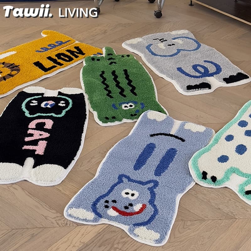 Tawii. พรม พรมปูพื้น พรมเช็ดเท้า พรมนุ่ม ลายสัตว์ แต่งห้อง 40/50/60ซม ผ้าเช็ดเท้า พรมห้องน้ํา รูปที่ 1