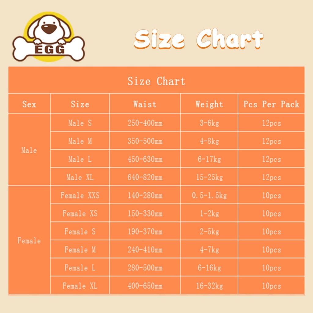 EGG ผ้าอ้อมสุนัข ผ้าอ้อมแมว ดูดซับอย่างรวดเร็ว XXS-XL แพมเพิสสุนัข ผ้าอ้อมหมา ผ้าอ้อมสัตว์เลี้ยง Dog Diaper รูปที่ 9