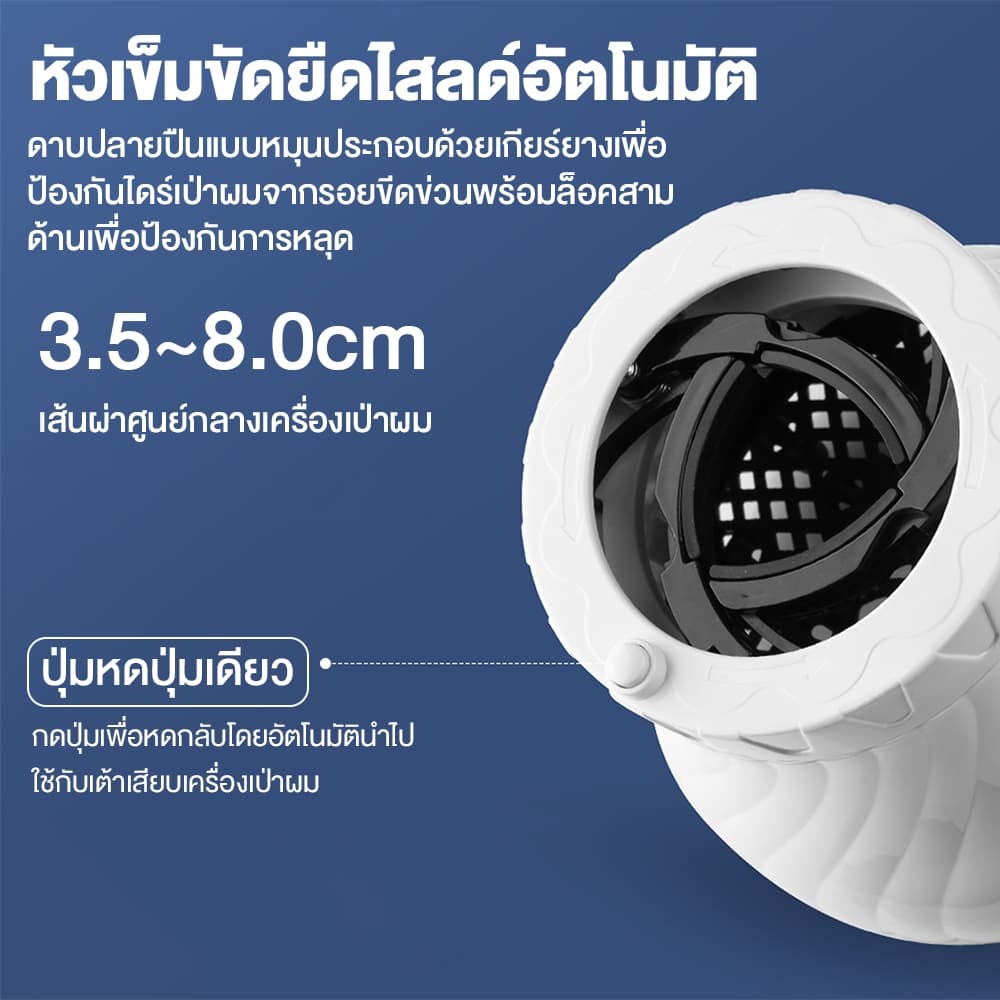 ตัวกระจายลมไดร์เป่าผม หัวไดร์กระจายลม อบแห้งง่าย ง่ายมาก Diffuser เป่าผมหยิก หยักศกและผมดัดลอน อินเตอร์เฟซสากล รูปที่ 6