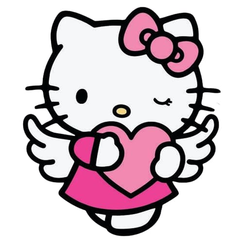 ตัวรีดติดเสื้อ Hello kitty set.2 ขนาด 10 CM แผ่นฟิมล์รีดร้อน อาร์มติดเสื้อ DIY คิตตี้ รูปที่ 7