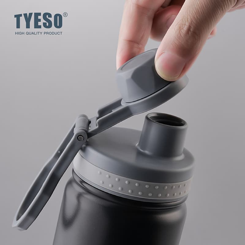 TYESO ขวดน้ำทรงกระบอก สแตนเลส 304 แท้ เก็บร้อน-เย็น ขนาด 530ML/750ML มีฝาปิด พร้อมหูหิ้ว พกพาสะดวก รูปที่ 6