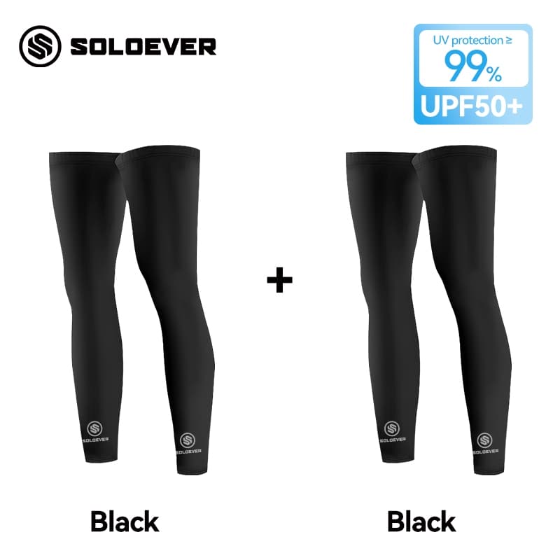 SOLOEVER ปลอกขา ปลอกหุ้มขาใส่ปั่นจักรยาน UV UPF50+ กันรังสี UV ได้ 99% กางเกงรัดรูปแบบ Unisex รูปที่ 8