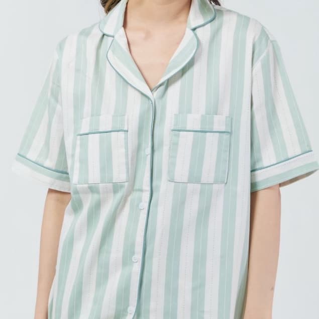 ชุดนอน sliptosleep -Matcha Stripes Shorts Set รูปที่ 5