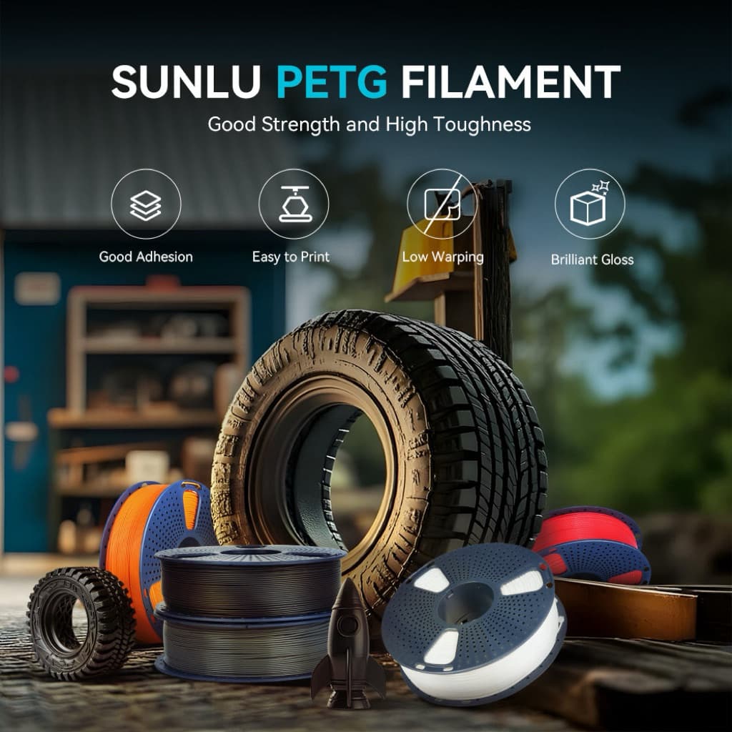 Sunlu PETG เส้นพลาสติกPETG 3D Printer Filament รูปที่ 4