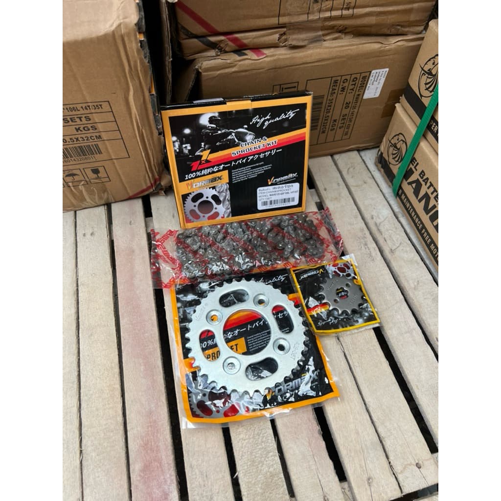 VORMAX โซ่สเตอร์ 3ชิ้น 428W125 WAVE100S ยูบ๊อกซ์ WAVE110I WAVE25I MSX125 DREAM SUPER CUP รูปที่ 7