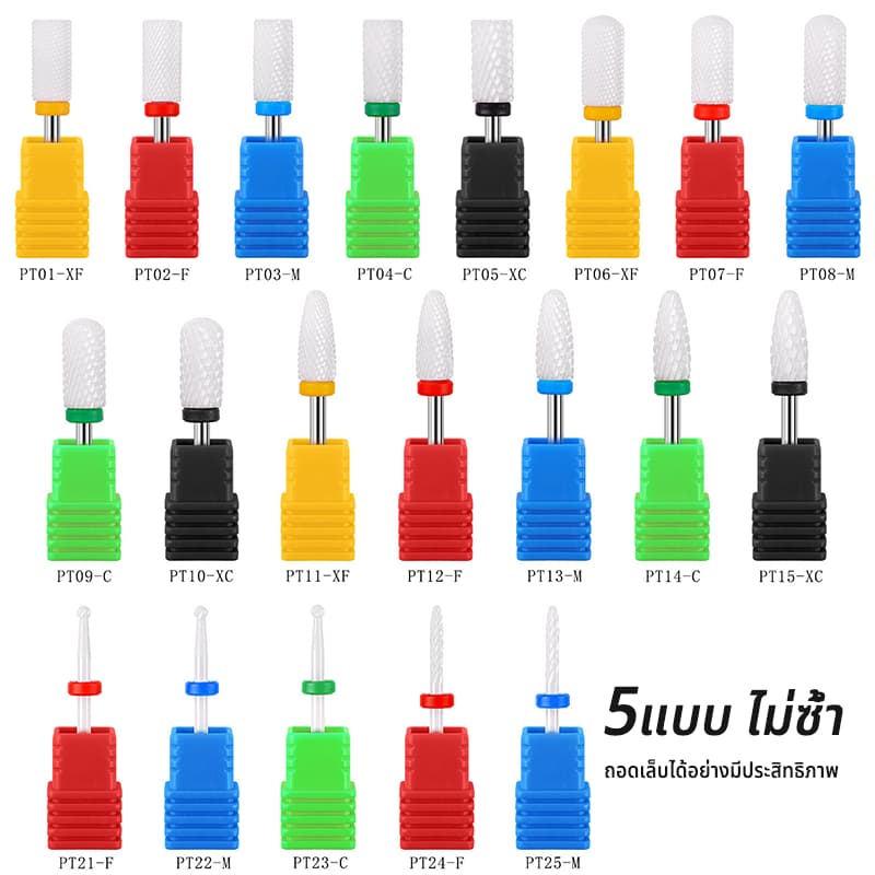 Nawoelite ตะไบเล็บ อุปกรณ์ทำเล็บ แต่งเล็บ หัวเจียรเล็บ อุปกรณ์แต่งเล็บครบชุด แบบเปลี่ยนหัวได้ หลายขนาด หลายแบบให้เลือก รูปที่ 4