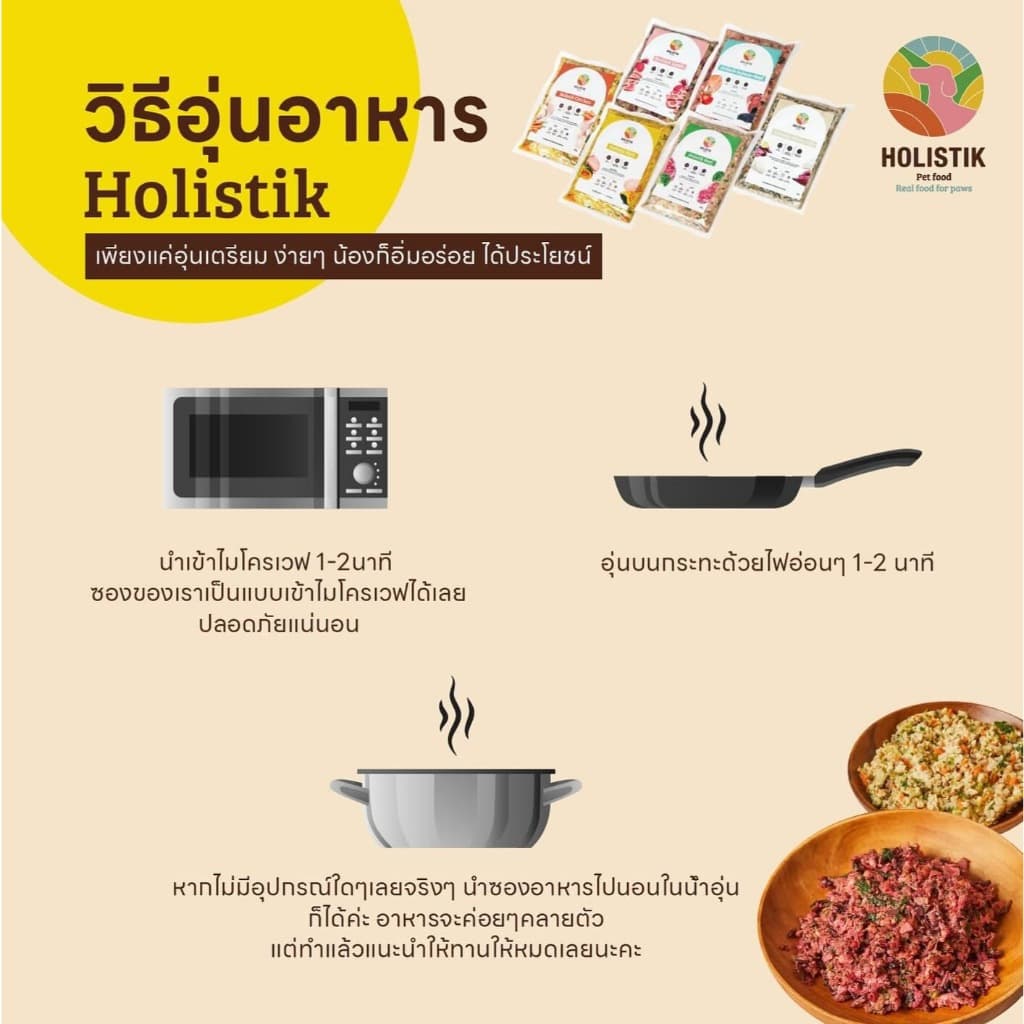 อาหารสุนัขปรุงสุกสูตรปลาขาว - Holistik White fish รูปที่ 4