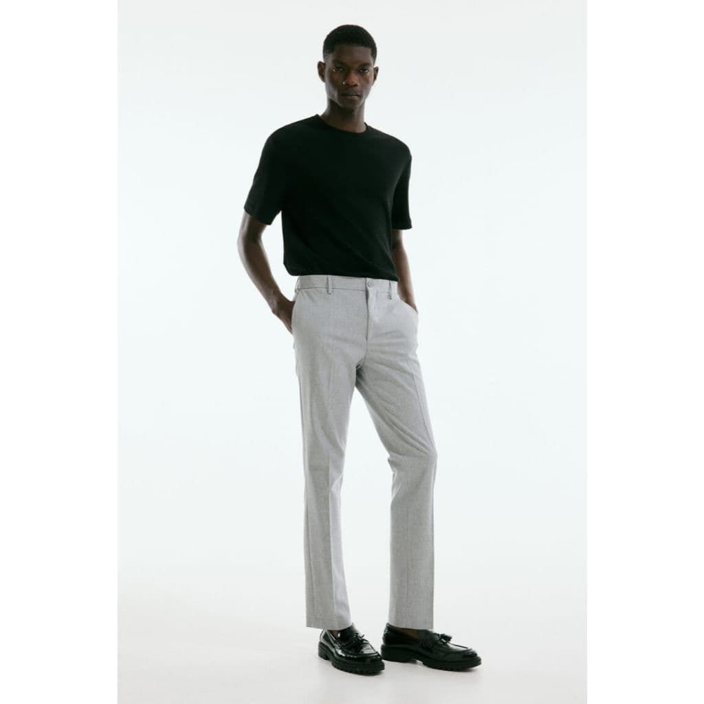 H&M กางเกงขายาวทรง Slim Fit แบบ Tailored ผู้ชาย 1253395_3 รูปที่ 5