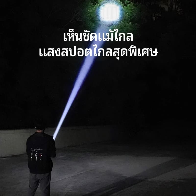 Smiling SHARK ใหม่ ไฟฉาย LED ไฟฉายอเนกประสงค์ ขนาดเล็ก สว่างมาก ชาร์จไฟได้ กันน้ํา สําหรับตั้งแคมป์ รูปที่ 5