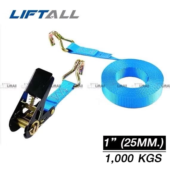 LIFTALL สายรัดของ ขนาด 1 นิ้ว รับ นน. 1 ตัน ชนิดมีตะขอ LSW2510B สายรัด ก๊อกแก๊ก สายเบลท์รัดของ เชือกรัดของ สายรัดรถกระบะ รูปที่ 6