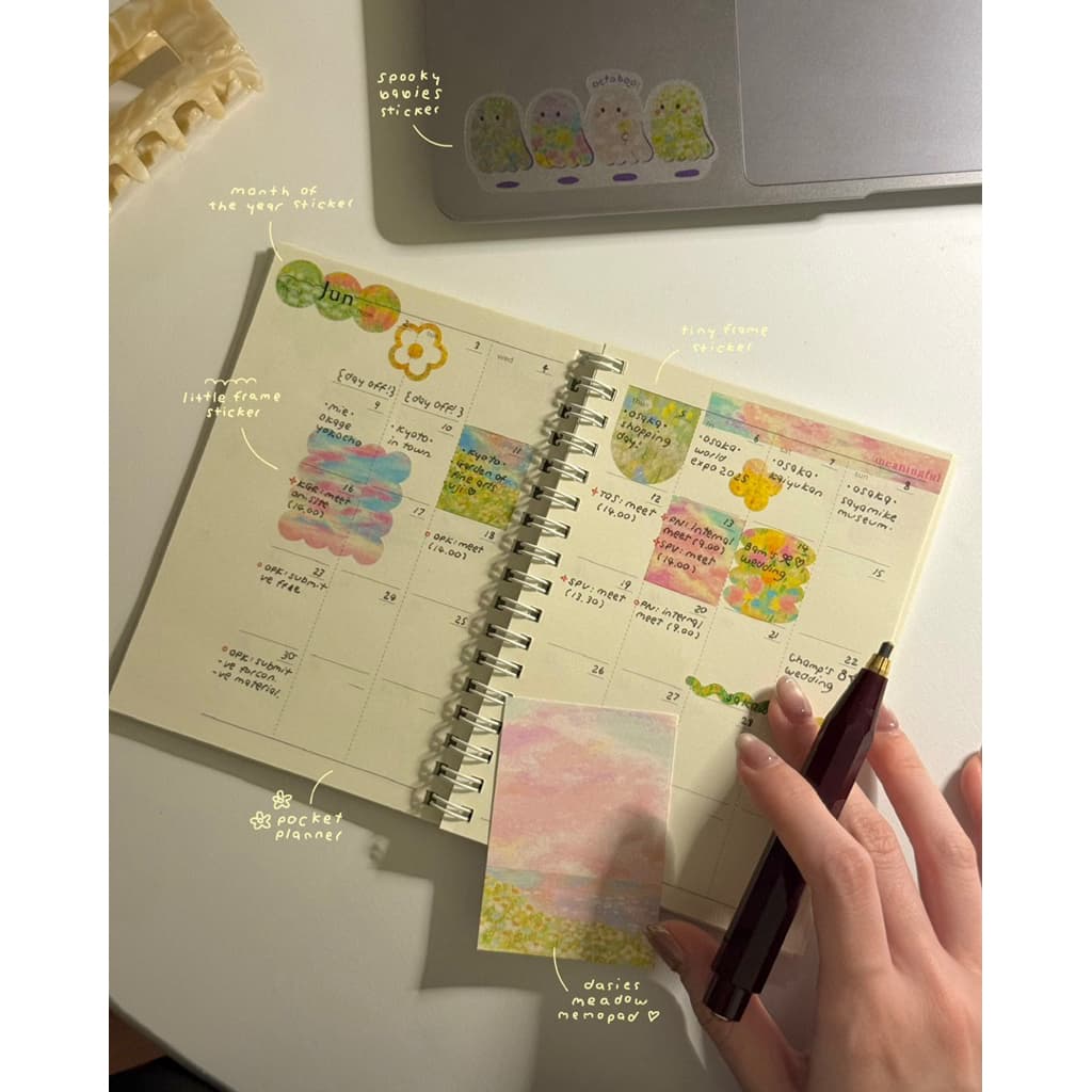 สมุดแพลนเนอร์ / สมุดโน้ต / สมุดสแตมป์ / junk journal - Little meaningful days ขนาดพกพา A6 รูปที่ 7