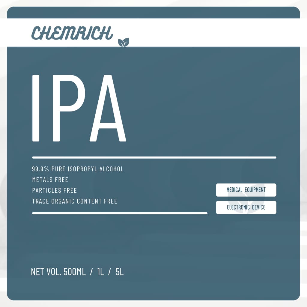 500ml/1000ml IPA น้ำยาล้าง น้ำยาทำความสะอาดแก้ว / IPA - Isopropyl alcohol 99.9% - Chemrich รูปที่ 2