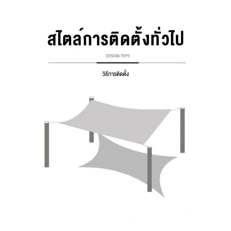 ผ้ากันแดด ผ้าใบกันแดด ผ้าใบบังแดด ม่านบังแดด บังแดดได้99.9%สแลน ผ้าใบกันแดดฝน เต็นท์หลังคา งานกันแดด รูปที่ 9
