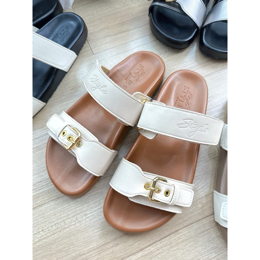 Style shoes รุ่น Tori 02 รองเท้าแตะทรงไบเก้น สวยใส่สบายดูดี สายเข็มขัดไปรับได้ *แนะนำบวกเพิ่ม1ไซด์* รูปที่ 4
