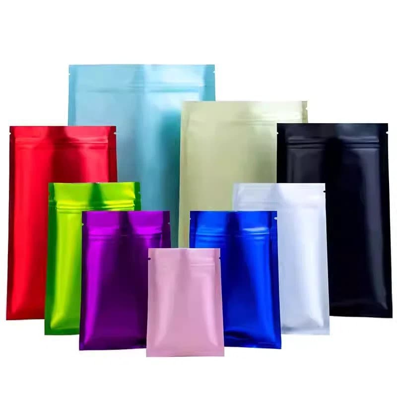 ถุงซิปก้นแบน อลูมิเนียมฟอยล์ สีเมทัลลิคด้าน 6 สี #P322 ซองฟอยล์ สำหรับบรรจุอาหา ถุงบรรจุภัณฑ์เล็ก รูปที่ 7