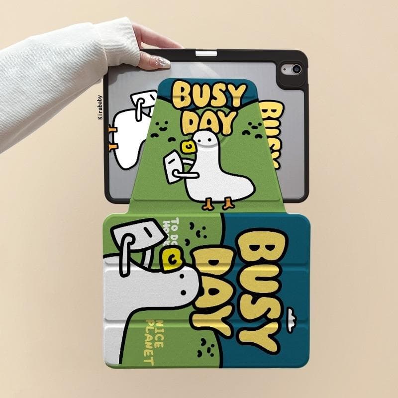 จัดส่งทันทีเคสไอแพด การหมุน360องศา Duck Gen12/11 Pro13 Air7/6 11 Gen9 การ์ตูนน่ารัก เคสiPad Gen6/5 รูปที่ 6