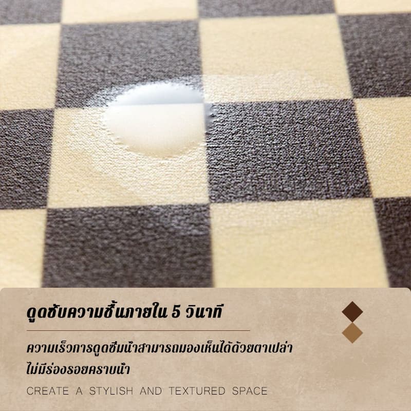 KEECCI พรมกันลื่น พรมเช็ดเท้า พรม 3D 40*60cm พรมห้องน้ำ ซับน้ำได้ดี พรมนาโน รูปที่ 4