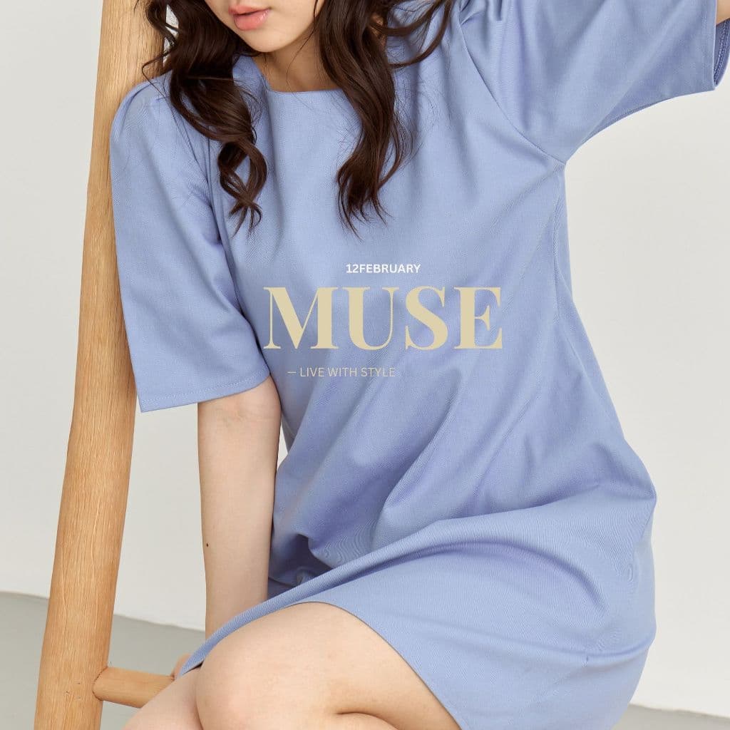 12FEBRUARY | MUSE DRESS เดรสเข้ารูป เอวสับผ้าคอตตอนอยู่ทรงอย่างดี ซิปหลัง รูปที่ 4