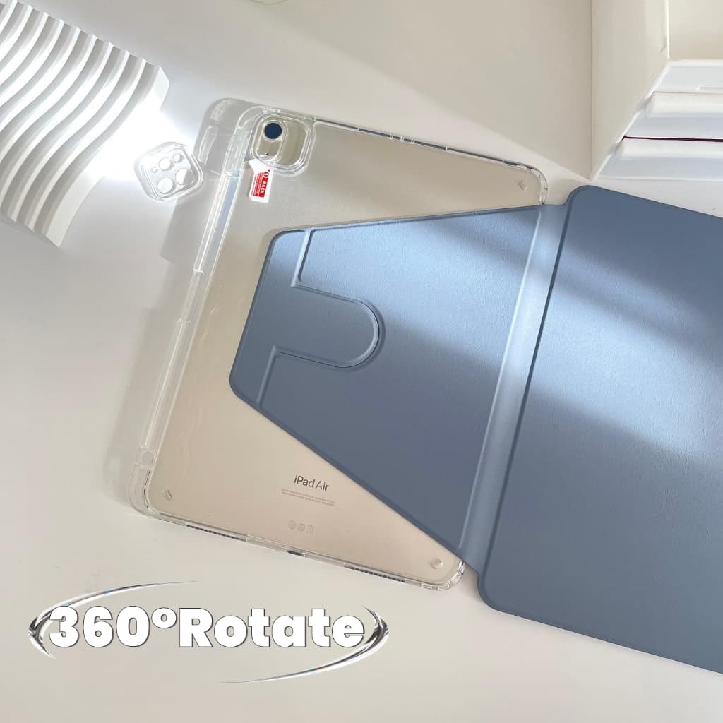 หมุนได้ 360 องศา สําหรับ เคสไอเเพด gen10gen11 Air4 Air5 Air6Air7 Pro11 case Gen9 Gen8 Gen7 10.2 Gen6 เคส Air3 ใส่ปากกาได รูปที่ 2