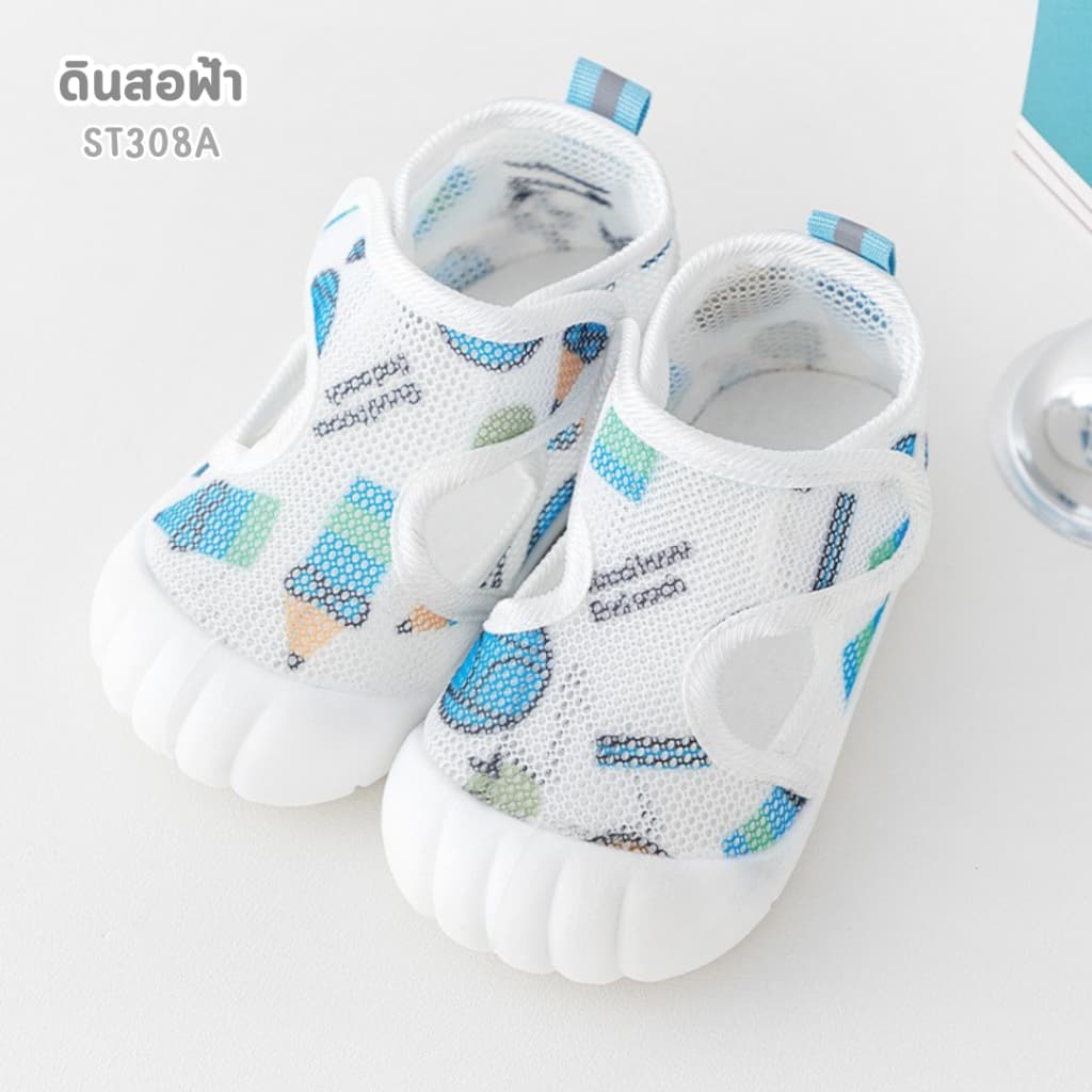 PAPA BABY รองเท้าหัดเดินเด็ก รุ่น PRST308A/B พื้นยาง รองเท้าเด็กอ่อน กันลื่น รองเท้าหัดเดิน รองเท้าเด็ก รูปที่ 5